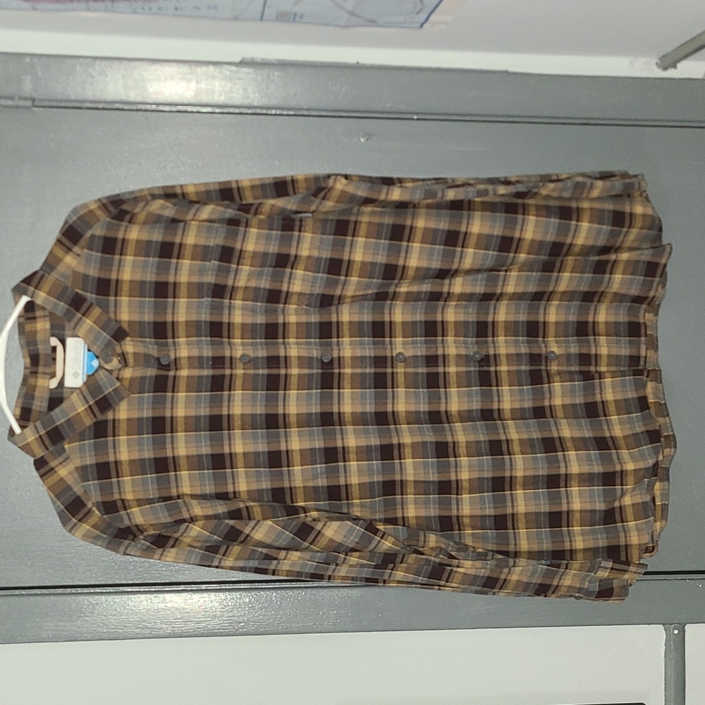 Mens long sleeve button up shirt COLUMBIA XXL